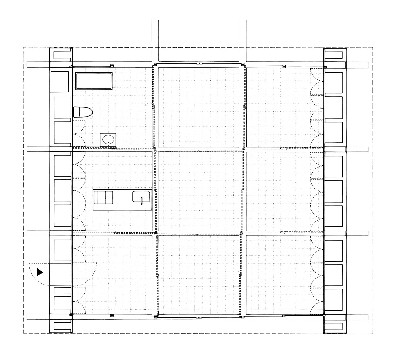 Shigeru Ban, Nine Square Grid House, Hadano, Kanagawa, Japon, 1997