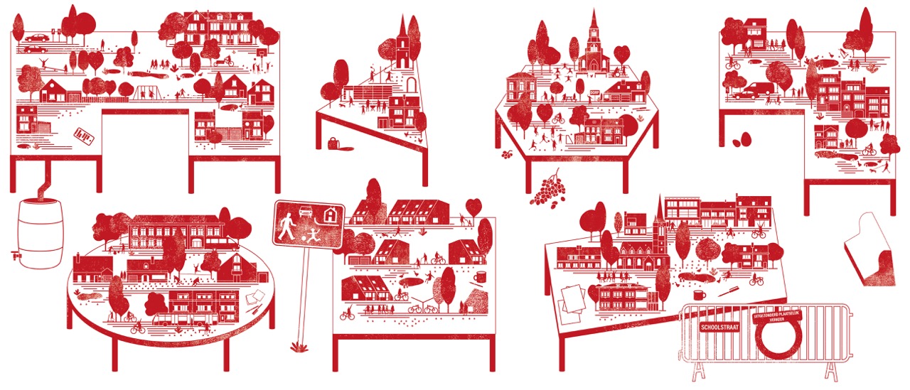 Avec le projet « Leefbuurten », l’équipe du Vlaams Bouwmeester mise sur un réaménagement de qualité de l’espace public dans les quartiers résidentiels, adapté aux piétons et aux cyclistes, sain et agréable à vivre, et offrant davantage d’espace pour l’eau et la verdure. © Ellen Verbiest